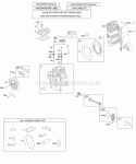 Cams Crankcase CoverSump Cylinder Flywheel Head KitGasket Sets-Engine Lubrication PistonRingsConnecting Rod Valves Diagram and Parts List for 021032-0111-E1  Briggs and Stratton Engine